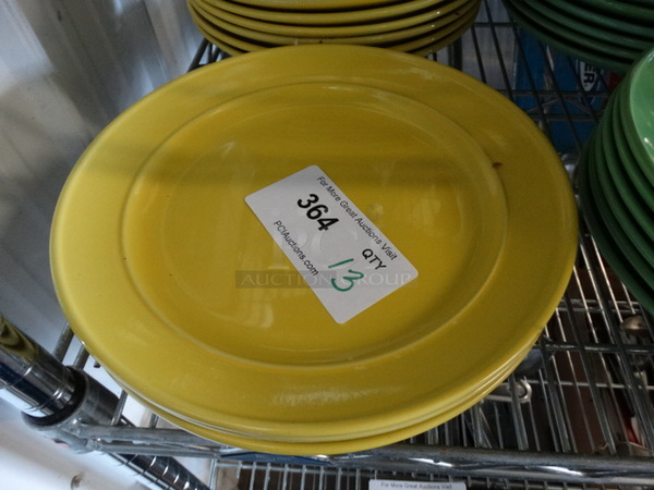 13 Yellow Ceramic Plates. 11x11x1.5. 13 Times Your Bid! - Image 2 of 3