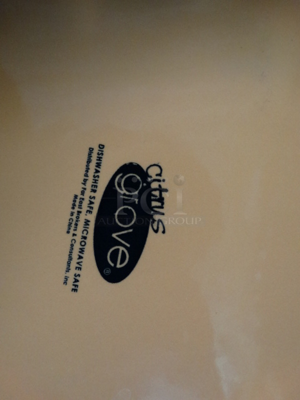 4 Orange Ceramic Plates. 11x11x1.5. 4 Times Your Bid! - Image 4 of 4