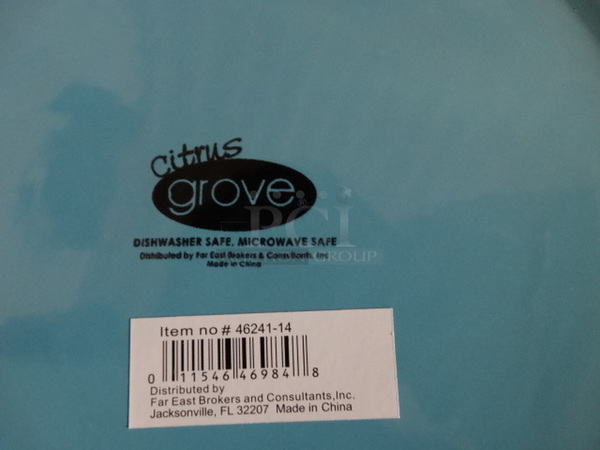 9 Blue Ceramic Plates. 11x11x1.5. 9 Times Your Bid! - Image 3 of 3