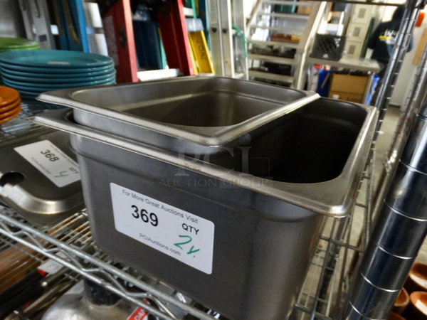 2 Various Stainless Steel Drop In Bins. 1/2x6, 1/3x4. 2 Times Your Bid! - Image 4 of 4