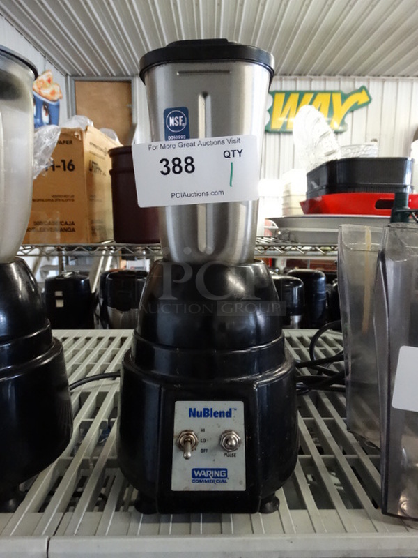Waring NuBlend Model BB180 Commercial Countertop Blender w/ Pitcher. 120 Volts, 1 Phase. 7x7x15. Tested and Working!