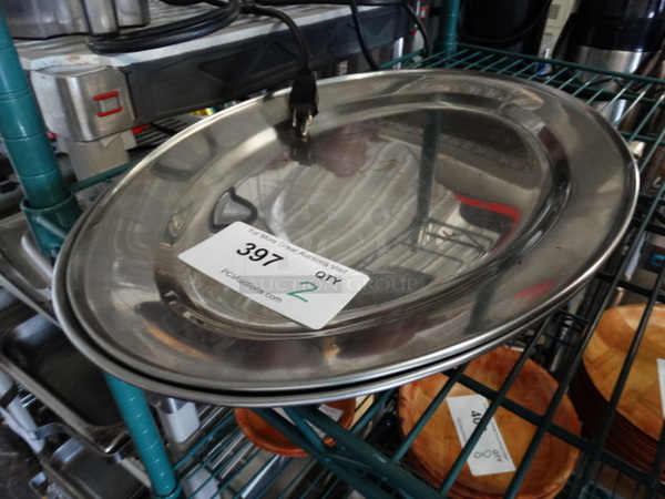 2 Metal Oval Trays. 18x12x1. 2 Times Your Bid! - Image 2 of 3