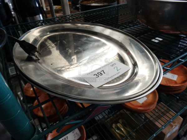 2 Metal Oval Trays. 18x12x1. 2 Times Your Bid! - Image 3 of 3