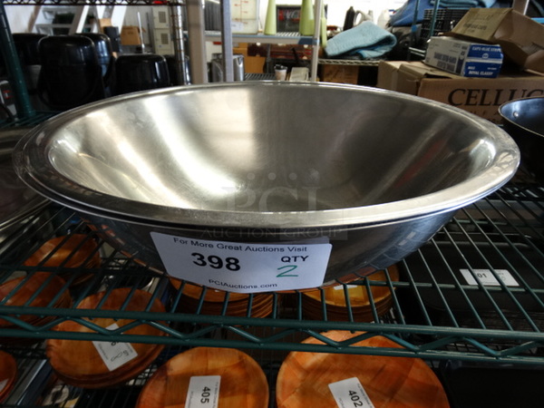 2 Metal Bowls. 16x16x4.5. 2 Times Your Bid!