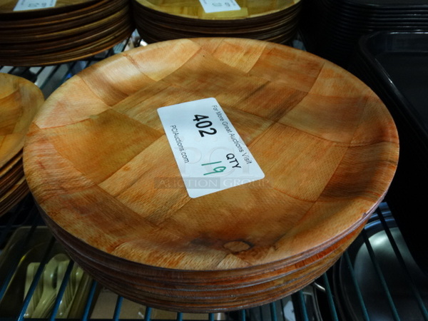 19 Wood Pattern Plates. 10x10x1. 19 Times Your Bid! - Image 1 of 2