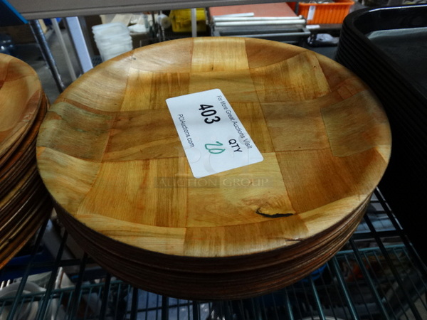 20 Wood Pattern Plates. 10x10x1. 20 Times Your Bid!