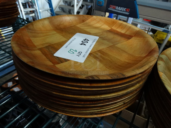 20 Wood Pattern Plates. 10x10x1. 20 Times Your Bid! - Image 2 of 2
