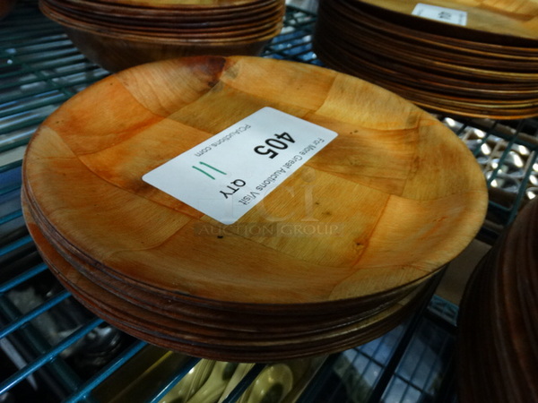 11 Wood Pattern Plates. 8x8x1. 11 Times Your Bid! - Image 2 of 3