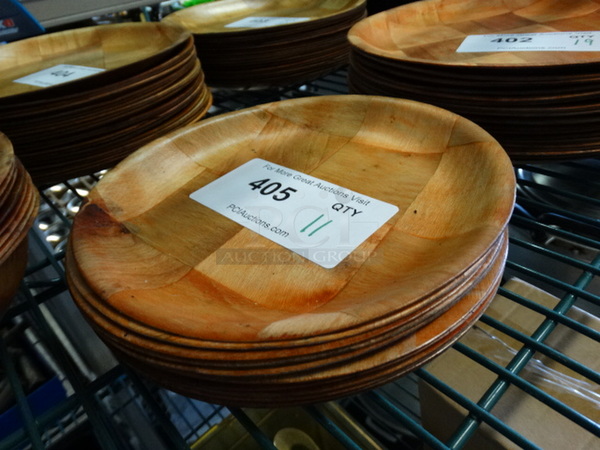 11 Wood Pattern Plates. 8x8x1. 11 Times Your Bid! - Image 3 of 3