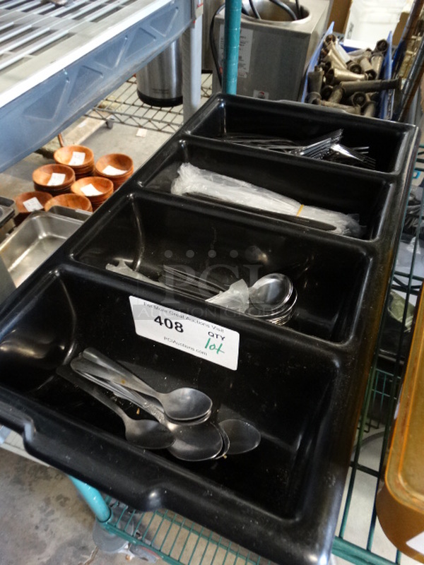 ALL ONE MONEY! Lot of Various Silverware in Silverware Holder! - Image 2 of 7