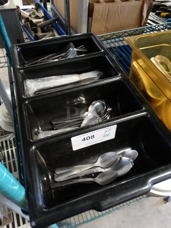 ALL ONE MONEY! Lot of Various Silverware in Silverware Holder! - Image 3 of 7