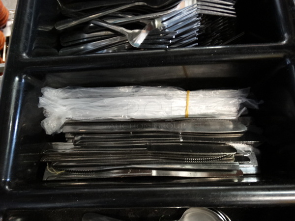 ALL ONE MONEY! Lot of Various Silverware in Silverware Holder! - Image 6 of 7