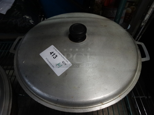 Metal Pot w/ Lid. 20.5x17.5x7 - Image 2 of 4