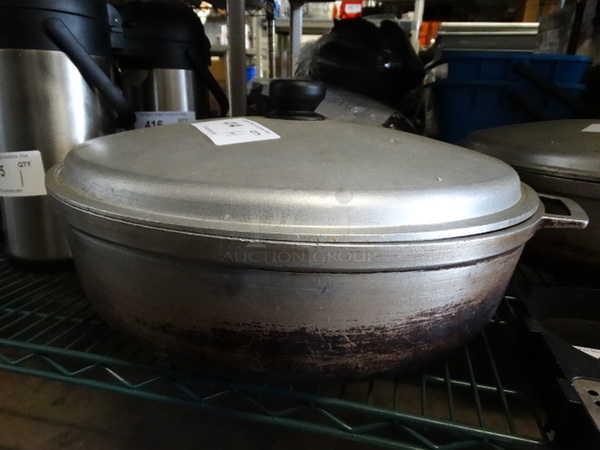 Metal Pot w/ Lid. 20.5x17.5x7 - Image 2 of 3