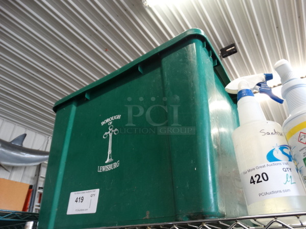 Green Poly Recycling Bin. 20x15x16 - Image 3 of 3