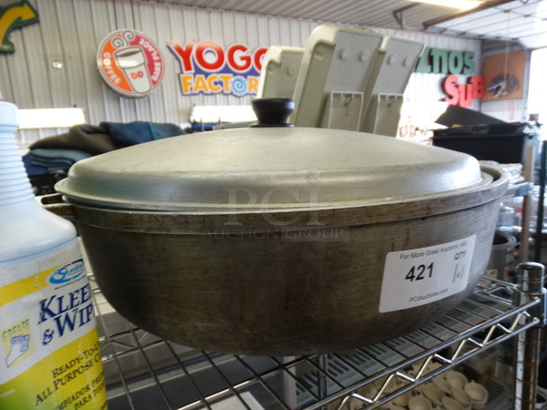 Metal Bowl w/ Lid. 20.5x17.5x7 - Image 2 of 3