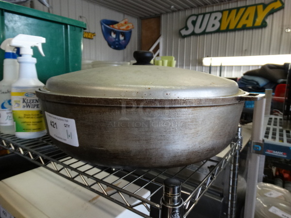 Metal Bowl w/ Lid. 20.5x17.5x7 - Image 3 of 3