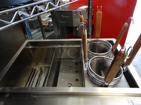 Stainless Steel Commercial Electric Powered Fryer w/ Baskets. 23.5x19x11 - Image 5 of 7