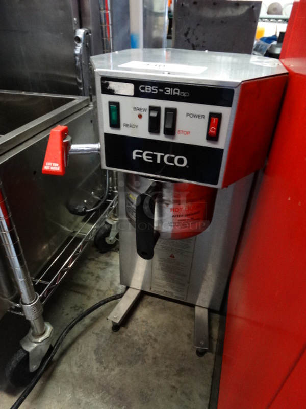 NICE! Fetco Model CBS-31A Stainless Steel Commercial Countertop Coffee Machine w/ Hot Water Dispenser and Metal Brew Basket. 120 Volts, 1 Phase. 11x14x24 - Image 3 of 5