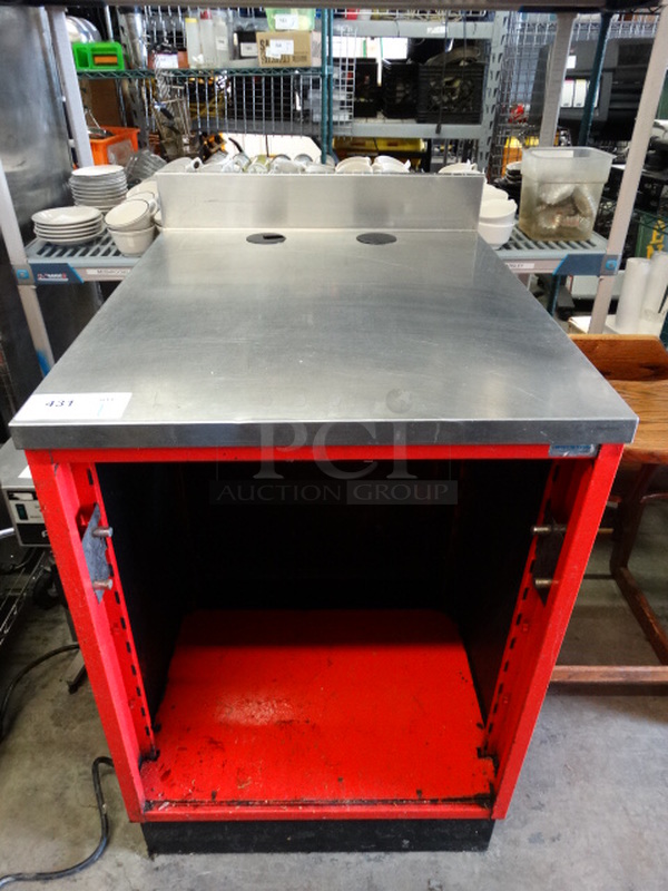 Stainless Steel Commercial Counter w/ Backsplash and Undershelf. 24x30x40