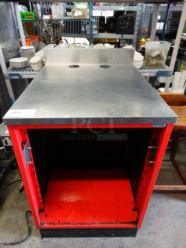 Stainless Steel Commercial Counter w/ Backsplash and Undershelf. 24x30x40 - Image 1 of 6