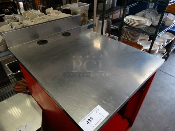 Stainless Steel Commercial Counter w/ Backsplash and Undershelf. 24x30x40 - Image 4 of 6