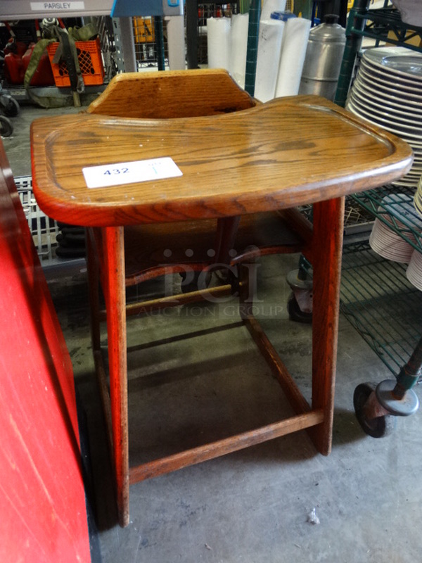 Wood Pattern High Chair. 18x20x29 - Image 3 of 5