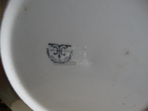 27 White Ceramic Plates w/ Gold Finish Lines on Rim. 10x10x1. 27 Times Your Bid! - Image 3 of 3
