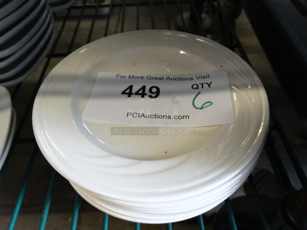 6 White Ceramic Plates. 6.5x6.5x1. 6 Times Your Bid! - Image 2 of 3