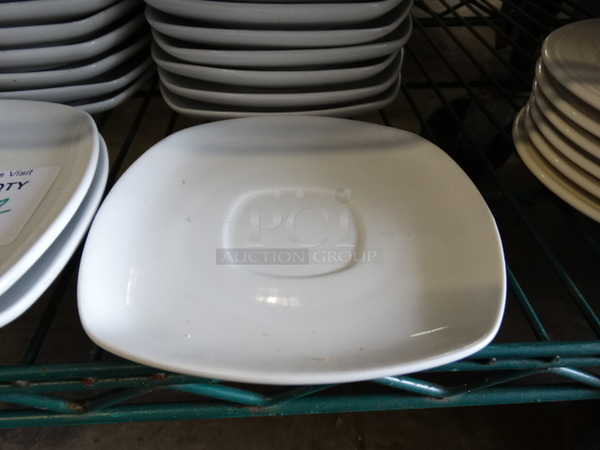 22 White Ceramic Saucers. 6x6x1. 22 Times Your Bid! - Image 1 of 3