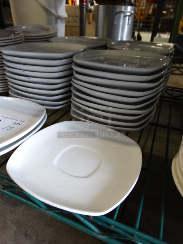 22 White Ceramic Saucers. 6x6x1. 22 Times Your Bid! - Image 2 of 3