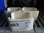 3 White Ceramic Sugar Caddies. 3.5x2.5x2.5. 3 Times Your Bid!