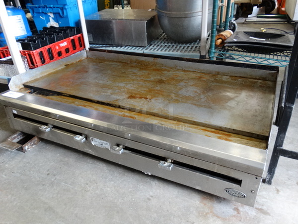 WOW! DCS Stainless Steel Commercial Countertop Gas Powered Flat Top Griddle. 48x28x11 - Image 1 of 8