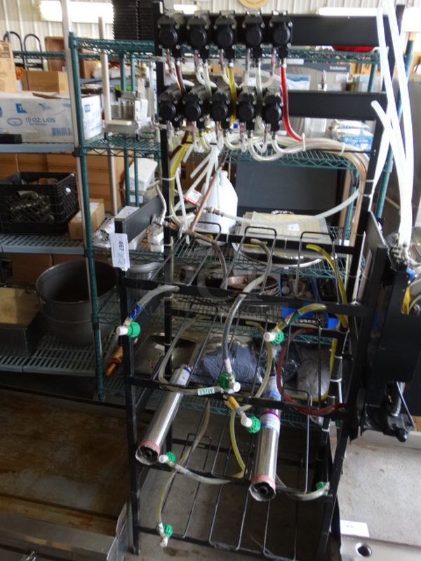 10 Soda Pumps on Metal Rack. 40x22x77. 10 Times Your Bid! - Image 1 of 8