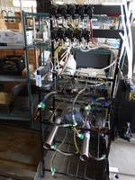 10 Soda Pumps on Metal Rack. 40x22x77. 10 Times Your Bid!