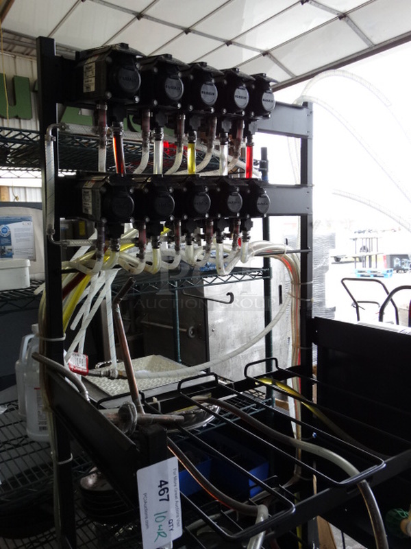 10 Soda Pumps on Metal Rack. 40x22x77. 10 Times Your Bid! - Image 3 of 8