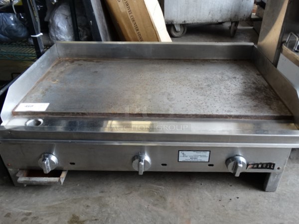 NICE! Anvil Stainless Steel Commercial Countertop Gas Powered Flat Top Griddle. 38x24x13