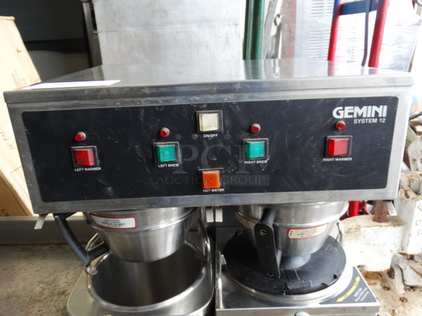 NICE! Curtis Model GEM-12 Stainless Steel Commercial Countertop Coffee Machine w/ 2 Coffee Servers and 2 Metal Brew Baskets. 220 Volts, 1 Phase. 18x21x29 - Image 4 of 6