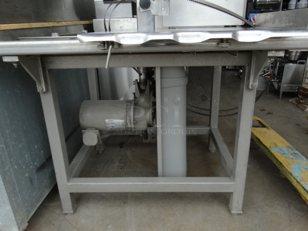 FANTASTIC! Hobart Model 5801 Stainless Steel Commercial Floor Style Meat Saw. Comes w/ 2 Blades! 200-230/460 Volts, 3 Phase. 39x43x74 - Image 4 of 12