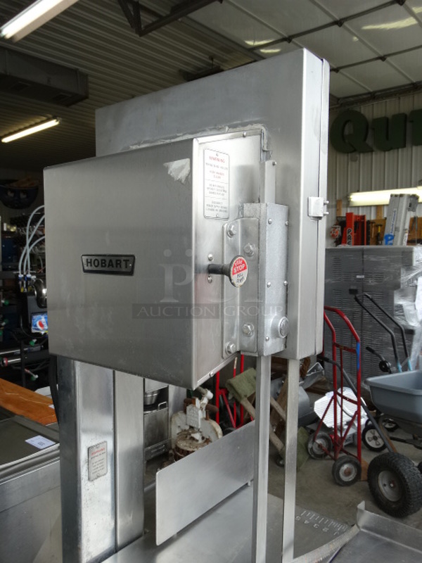 FANTASTIC! Hobart Model 5801 Stainless Steel Commercial Floor Style Meat Saw. Comes w/ 2 Blades! 200-230/460 Volts, 3 Phase. 39x43x74 - Image 5 of 12