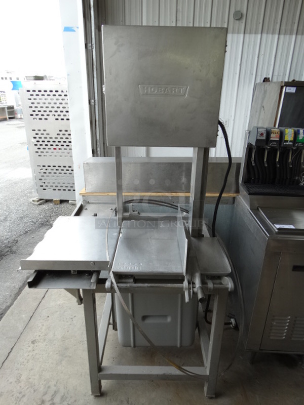 FANTASTIC! Hobart Model 5801 Stainless Steel Commercial Floor Style Meat Saw. Comes w/ 2 Blades! 200-230/460 Volts, 3 Phase. 39x43x74 - Image 7 of 12