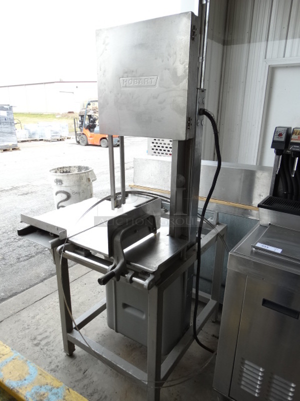 FANTASTIC! Hobart Model 5801 Stainless Steel Commercial Floor Style Meat Saw. Comes w/ 2 Blades! 200-230/460 Volts, 3 Phase. 39x43x74 - Image 9 of 12