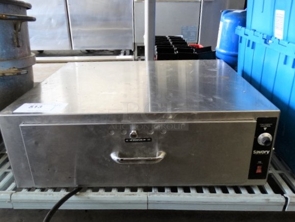 NICE! Savory Stainless Steel Commercial Drawer Warmer. 23x21x7.5. Tested and Working! - Image 1 of 6