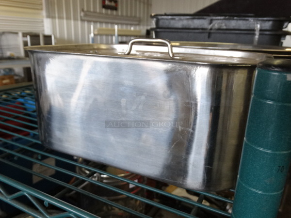 Metal Pan w/ Lid. 13.5x8.5x6 - Image 2 of 3