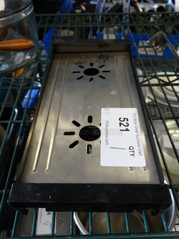 Black Drip Tray w/ Metal Grate. 13.5x6x2.5 - Image 1 of 3