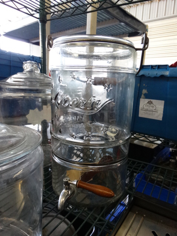 4 Various Glass Containers / Dispensers. Includes 10x10x13. 4 Times Your Bid! - Image 4 of 5