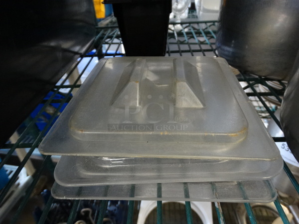 4 Poly Clear Items; Straining Insert and Lids. 1/6 Size. 4 Times Your Bid! - Image 2 of 2