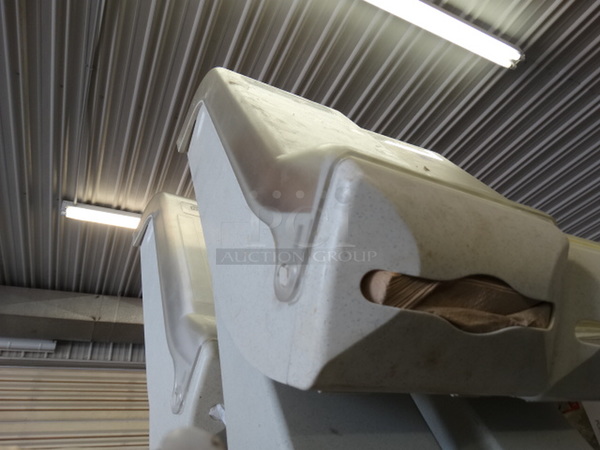 2 White and Clear Poly Napkin Dispensers. 8x12x22. 2 Times Your Bid! - Image 3 of 3