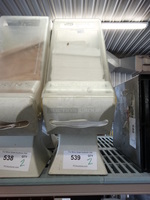 2 White and Clear Poly Napkin Dispensers. 8x12x22. 2 Times Your Bid!