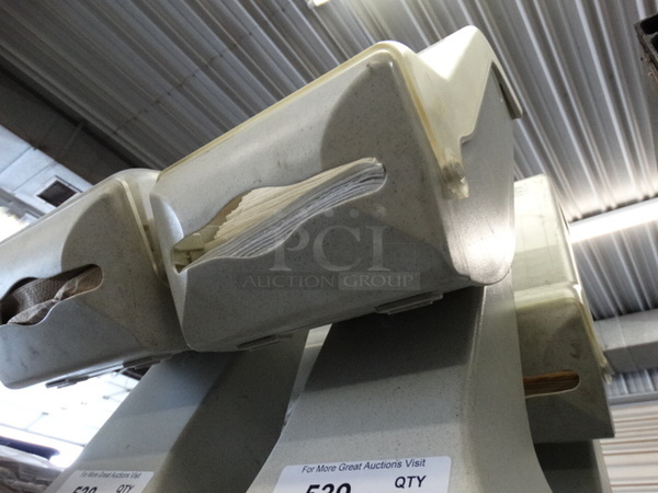 2 White and Clear Poly Napkin Dispensers. 8x12x22. 2 Times Your Bid! - Image 3 of 3